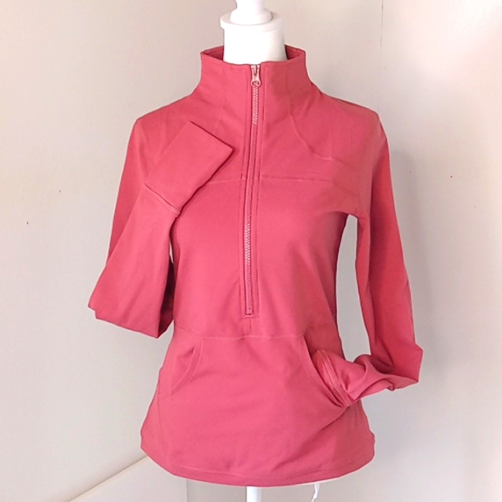 ZYIA Active Salmon 1/2 Zip Pullover Defined Jacket Size XS